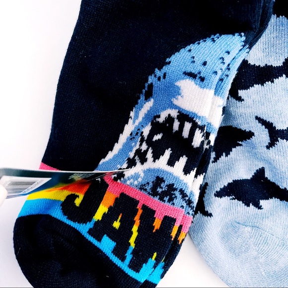 🆕 Jaws Movie Womens Ankle Socks Pink Blue Tie Dye - Picture 4 of 8